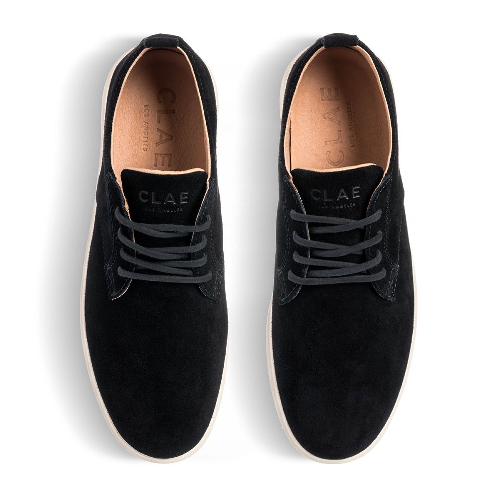 CLAE ELLINGTON DS Shoes Mens USA148-Z53 In Black Suede